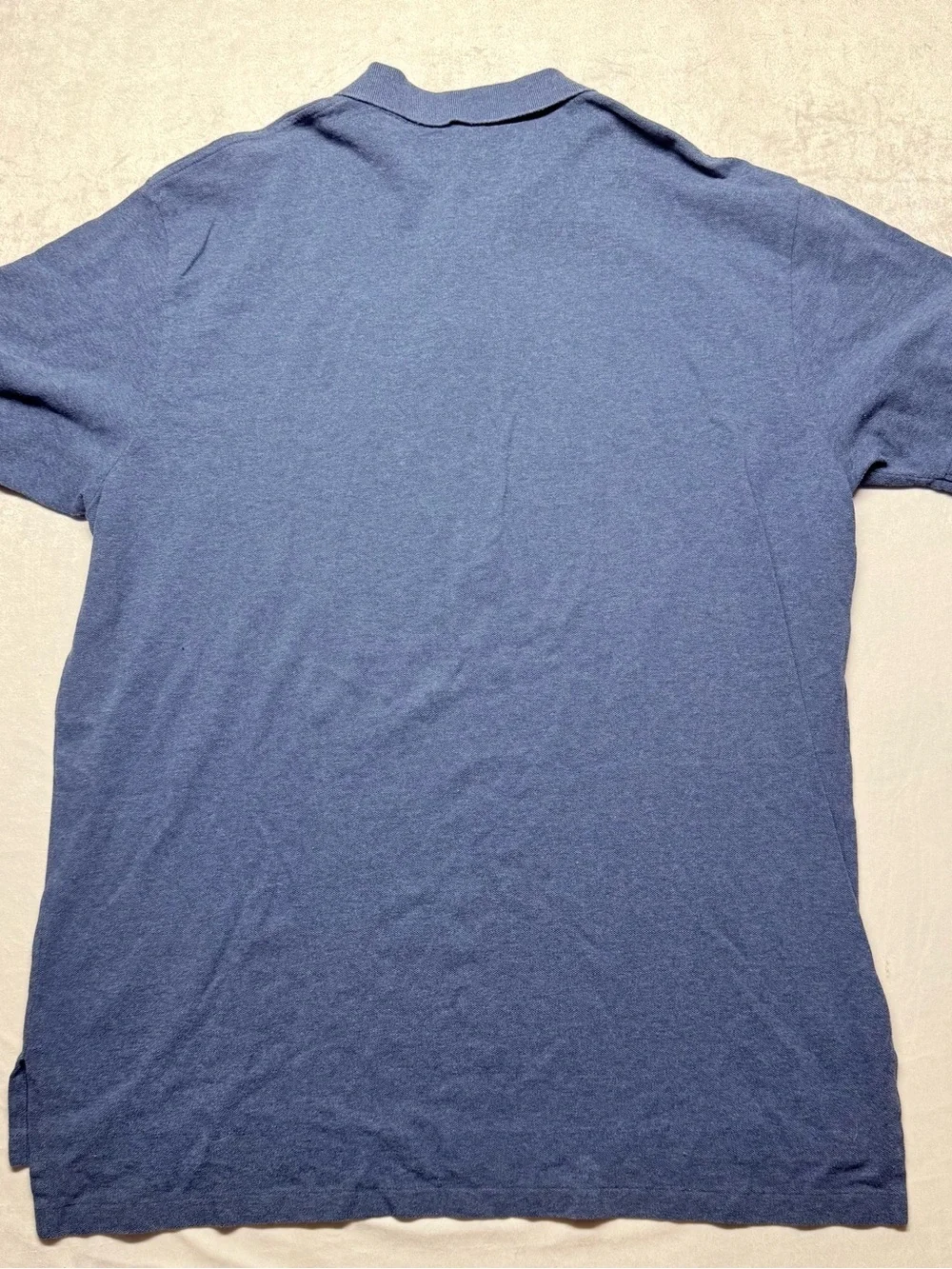 Ralph Lauren Heathered Blue Polo with Red Pony Embroidery
